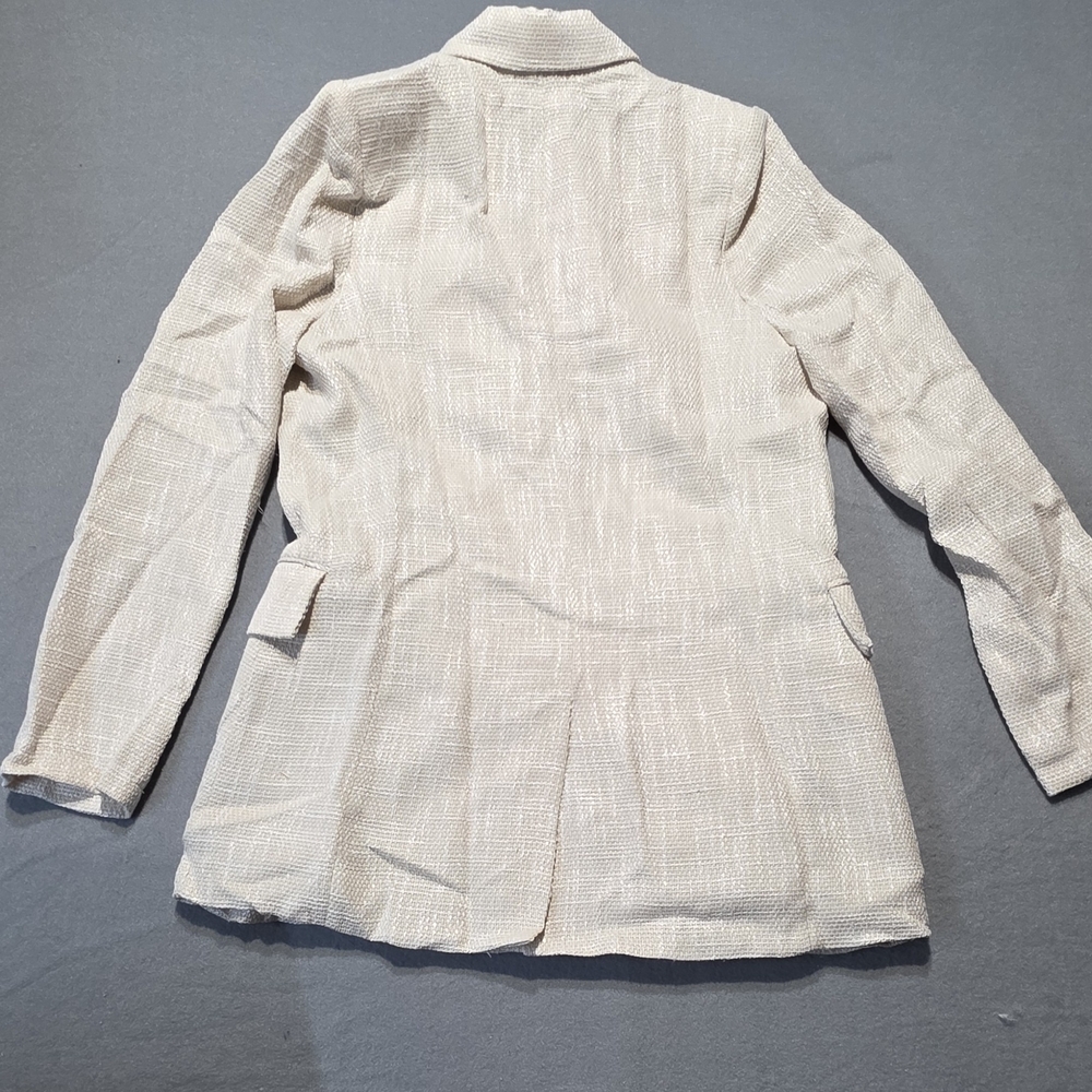 HYFVE Cream Double-Breasted Blazer New In Poly Bag PTP 20 - Picture 6 of 6